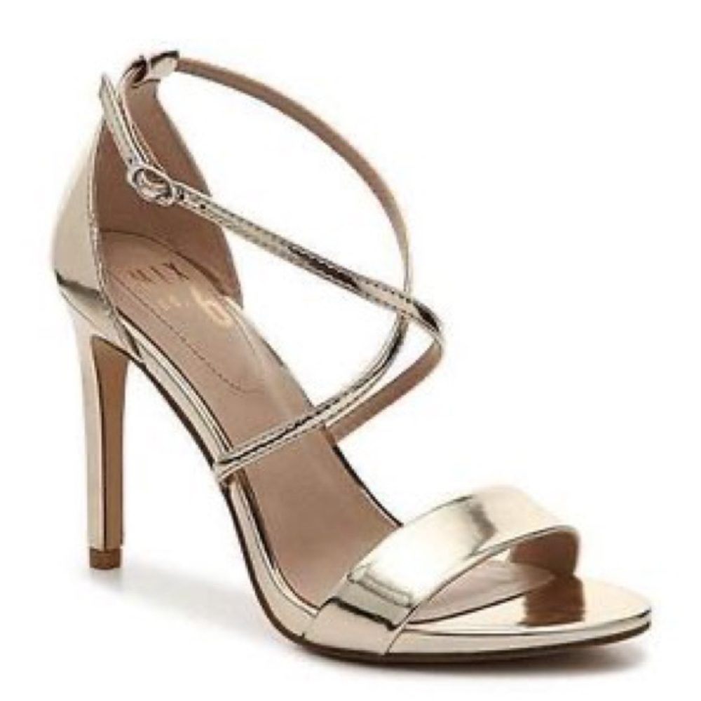 Gold Strappy Heels